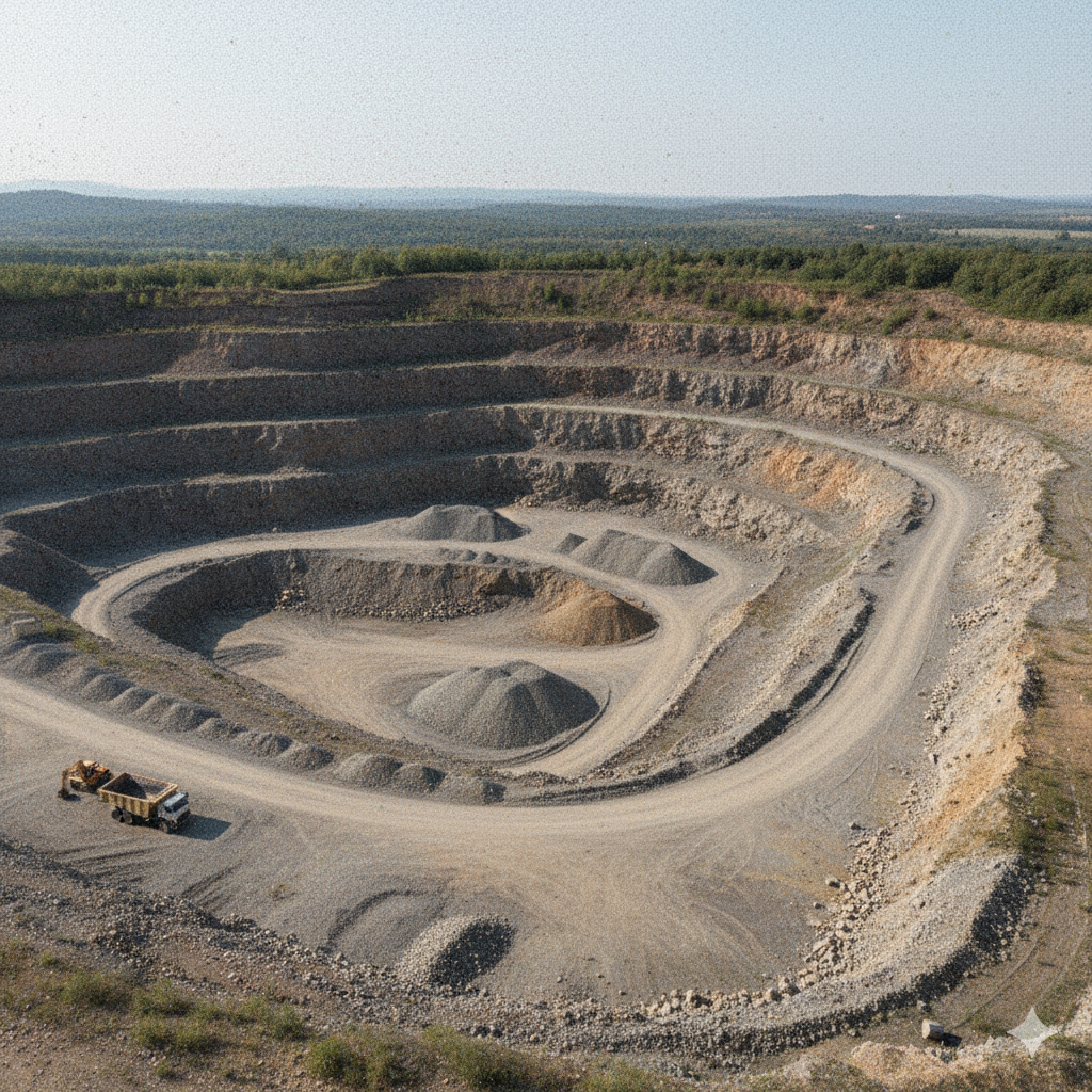 3D model of an aggregate stockpile